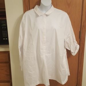 Avenue white collared shirt size 30/32 nwt